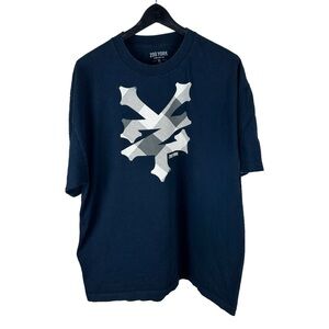 Mens Y2K Zoo York Blue Center Logo Skateboard Graphic Shirt Size XL